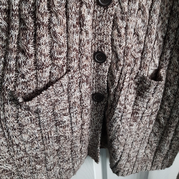 Thick Long Button Up Sweater With Belt - Picture 3 of 6